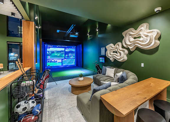 Game lounge game simulator at The Brynn in Kirkland WA