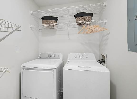 In home washer and dryer at Chroma Park Apartments in Austell GA