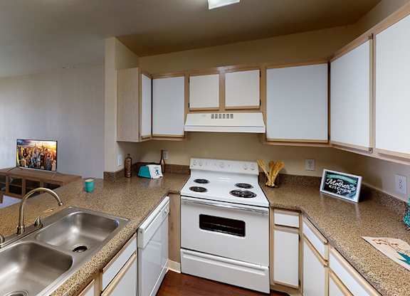 Kitchen at Paradise Oaks apartments in Austin TX