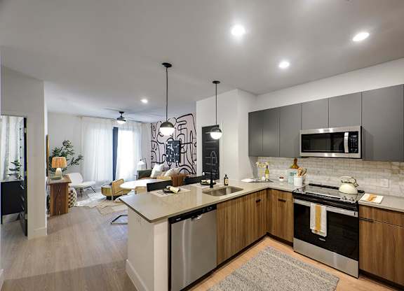 Kitchen with oven at 333 Ellington Apartments in Gaithersburg MD