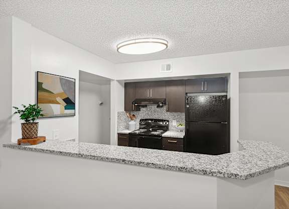 Kitchen counter at Running Brook Apartments in Miami FL