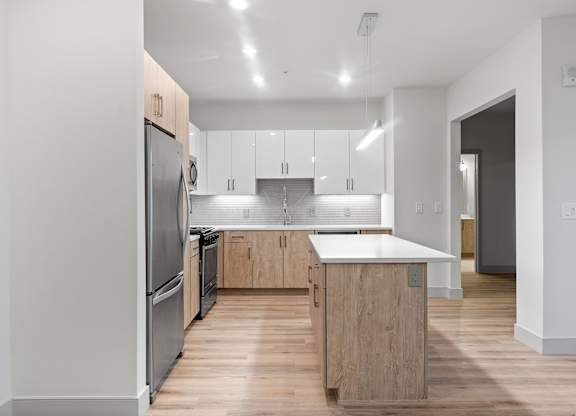 Kitchen pearl design package at VERO Apartments in Chelsea MA