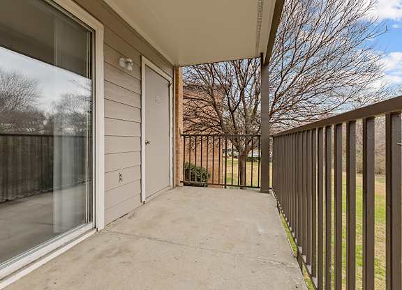 Large balcony at Valley Ridge Apartments in Lewisville TX