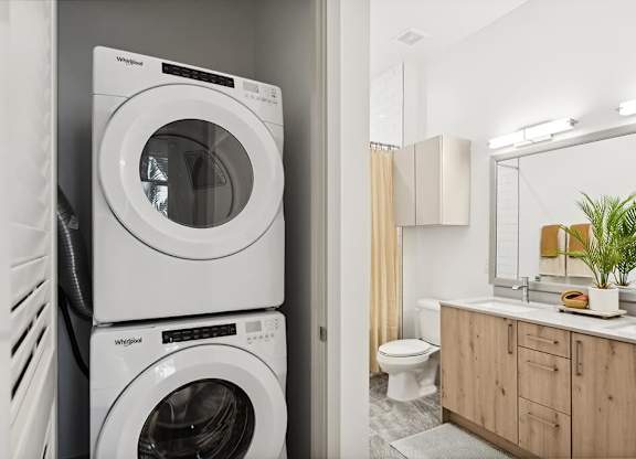 In unit laundry at Treo Apartments in Fort Lauderdale FL