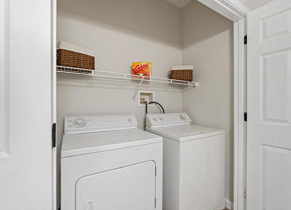 Laundry Closet at River Pointe at Den Rock Park in Lawrence MA