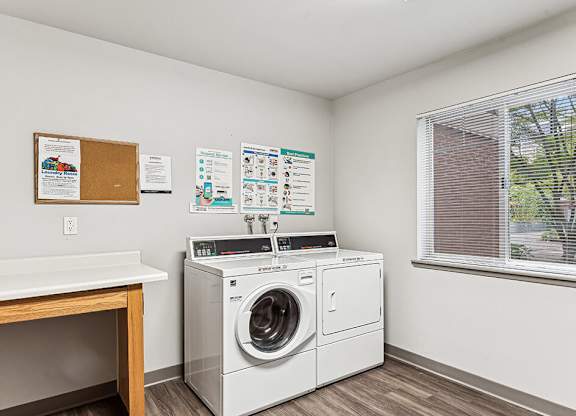 Laundry facilities at Woodrose Senior Affordable Apartments in Bellingham WA