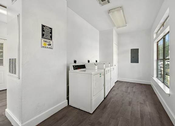 Laundry facilities at Fountains at Tidwell and The Enclave in Houston TX