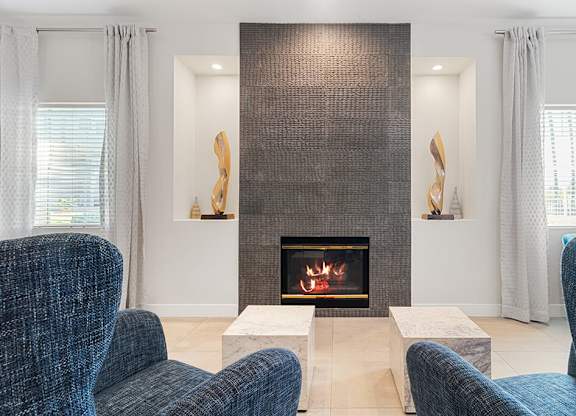 Leasing lobby at Marquessa Villas Apartmetns and Townhomes in Corona CA 