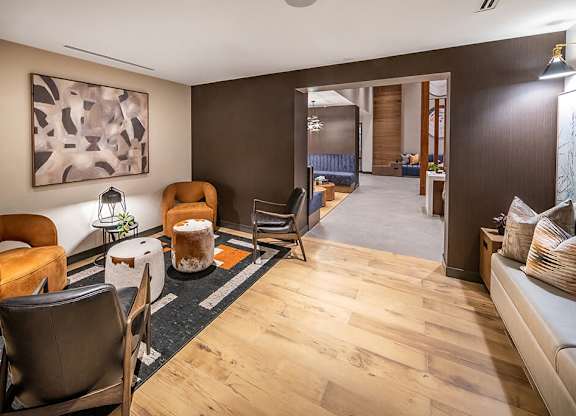 Leasing front lobby at The Wylden Apartments in Los Angeles CA