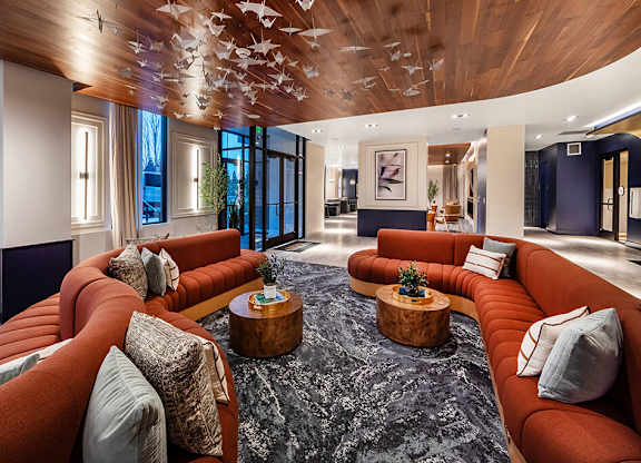 Leasing lobby at The Brynn in Kirkland WA