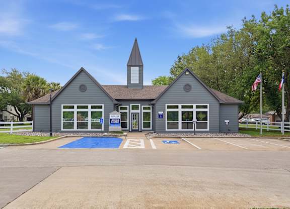 Leasing office building at Dayton Park Apartments in Dayton TX