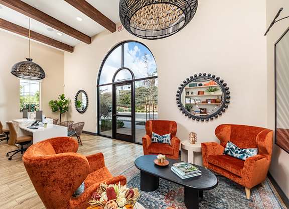 Leasing Office Lobby Seating at West Village Poway Apartments in Poway CA