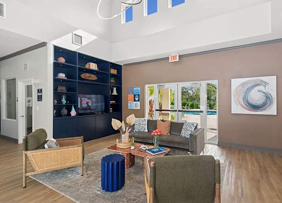 Leasing office seating at Running Brook Apartments in Miami FL