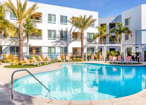 Leisure pool at Bevel Apartments in San Diego CA