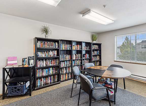 Library at Woodrose Senior Affordable Apartments in Bellingham WA