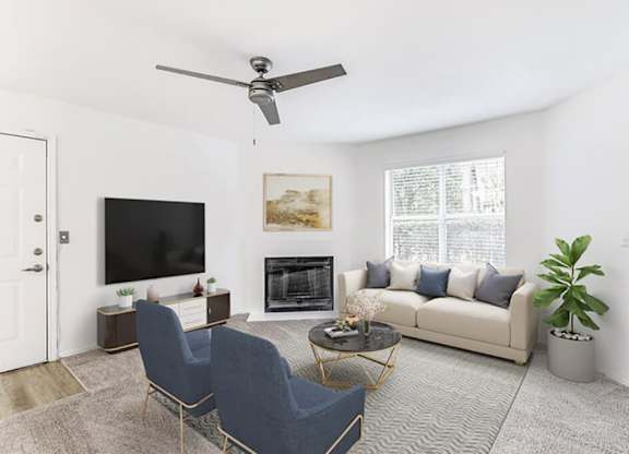 Living room at Landmark at Wynton Pointe Apartment Homes in Nashville TN