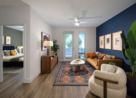 Living room seating at The Edley in Atlanta GA