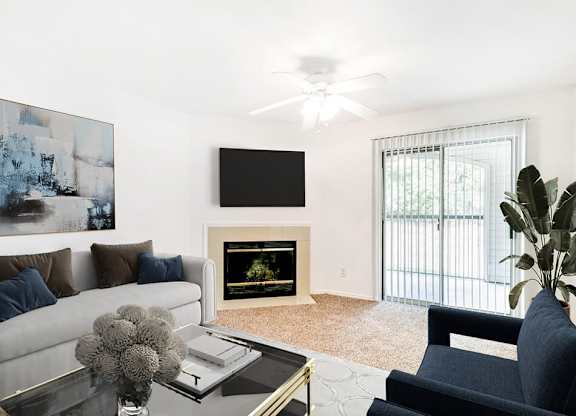 Living room at Landmark at Wynton Pointe Apartment Homes in Nashville TN