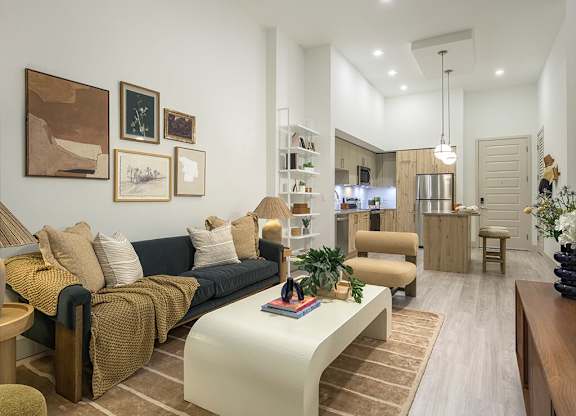Living room at Treo Apartments in Fort Lauderdale FL