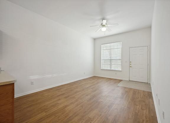 Living room with hardwood floors at Fallbrook Ranch in Houston TX