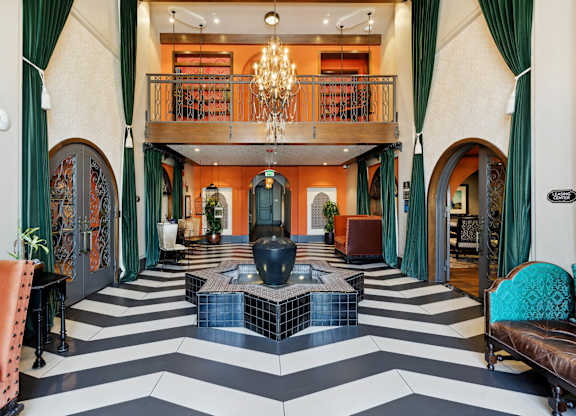 Lobby at Candara at Hancock Park Apartments in Los Angeles CA(