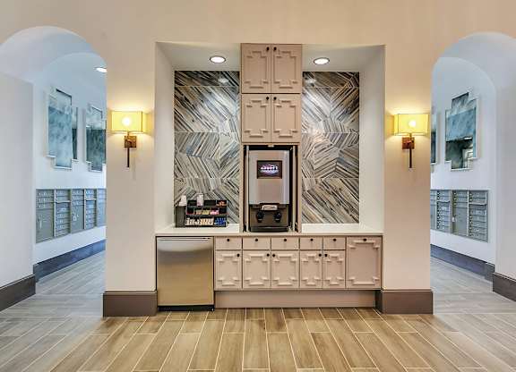 Lobby at The Huntington Apartments in Plano TX