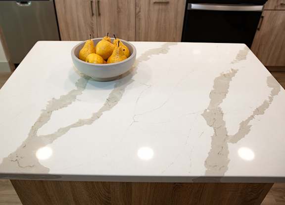 Sparkle Kitchen Island at Chroma Apartment Homes in Canoga Park CA