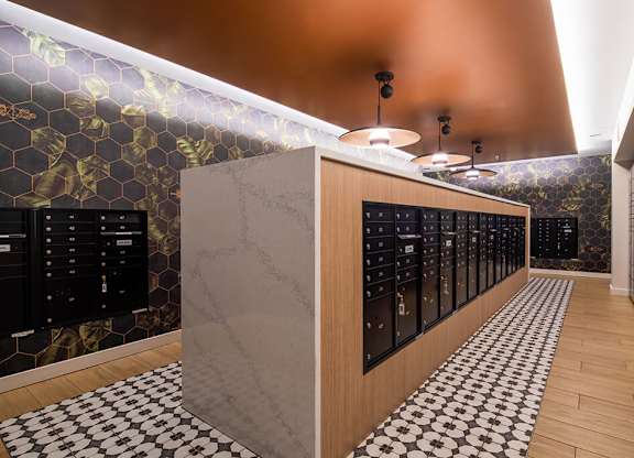 Mail Post Boxes and Amazon Hub at Chroma Apartment Homes in Canoga Park CA
