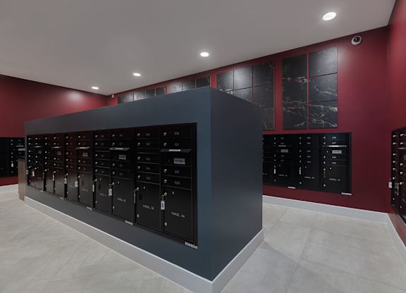Mail Room at 1810 Main Apartments in Houston TX