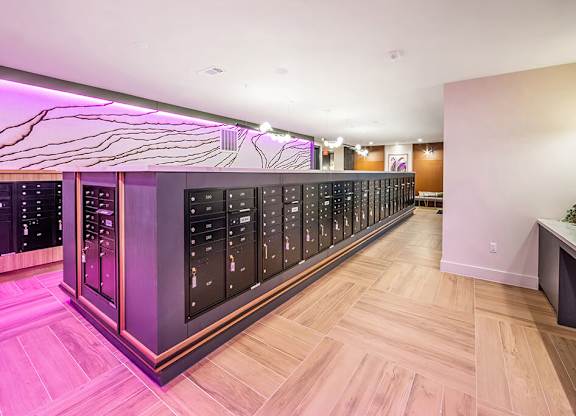 Mail Room at Heights at 1520 Apartments in Houston TX