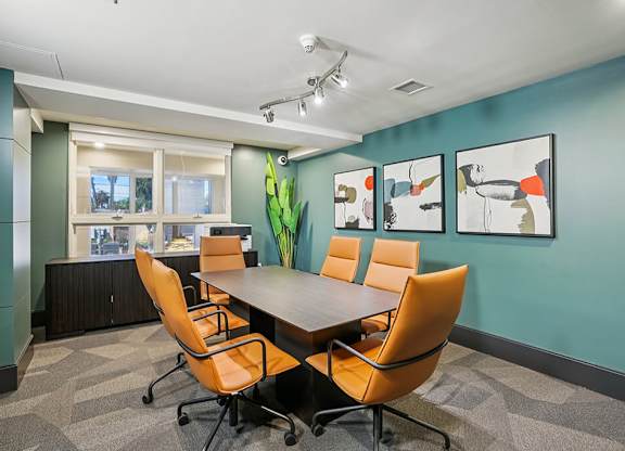 Meeting Room at Haven at Del Mar Station Apartments in Pasadena CA