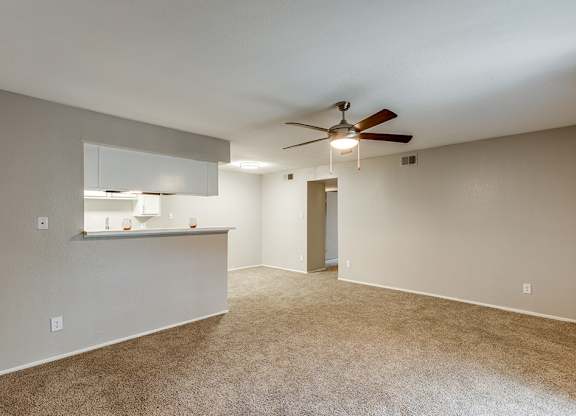 Living room at Mission James Place Apartments in Austin TX