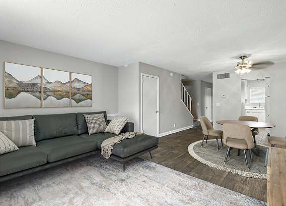 Living room with sofa at City Side Flats Apartments in Nashville TN