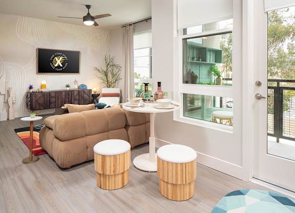 Living room in Armonia Design at CALIXA Apartment Homes in Camarillo CA