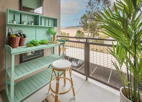 Apartment patio at CALIXA Apartment Homes in Camarillo CA