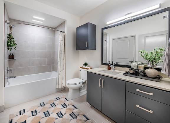 Bathroom at The Wylden Apartments in Los Angeles CA