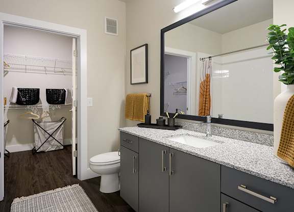 Bathroom with sink at Verge Apartments in Atlanta GA