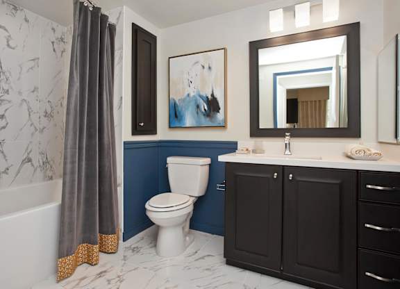 Model Bathroom at Candara at Hancock Park Apartments in Los Angeles CA(