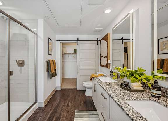 Bathroom at District at Scottsdale Apartments in Scottsdale AZ