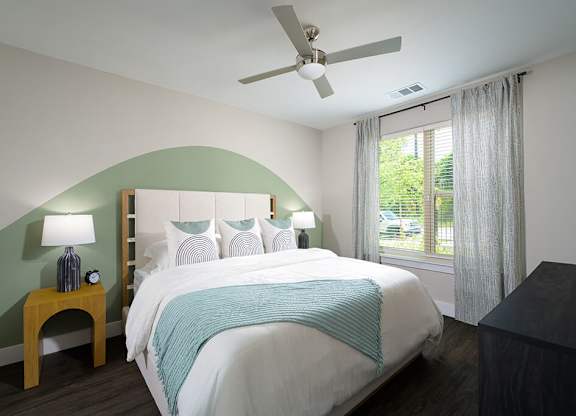 Model bedroom at Verge Apartments in Atlanta GA