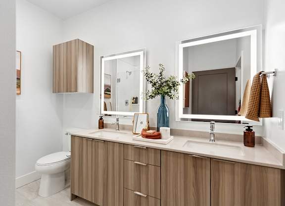 Model bathroom at The Brynn in Kirkland WA