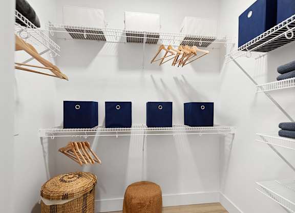 Closet shelving at The Brynn in Kirkland WA