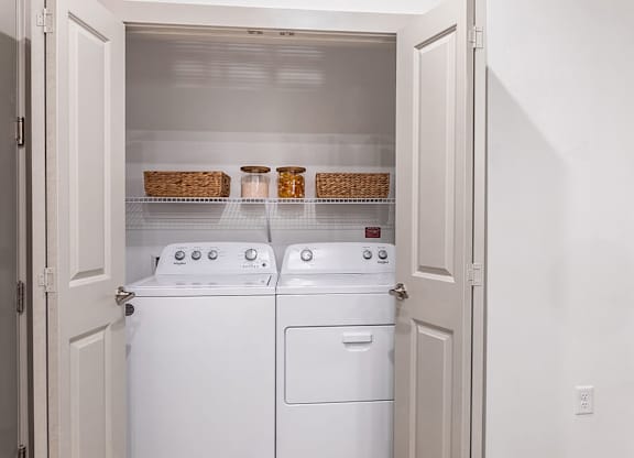 Model Caviar Design Package Washer Dryer at Luca Apartments in Austin TX