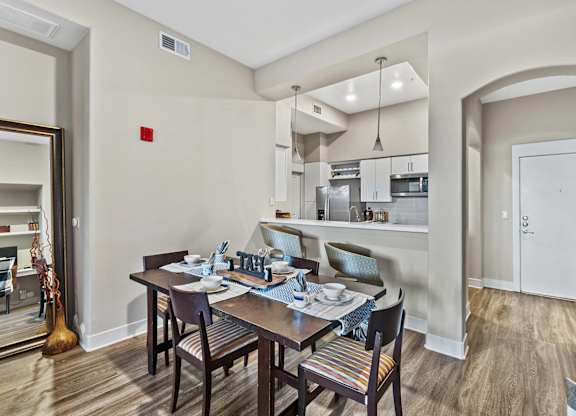 Dining room at Madison at Town Center Apartments in Santa Clarita CA