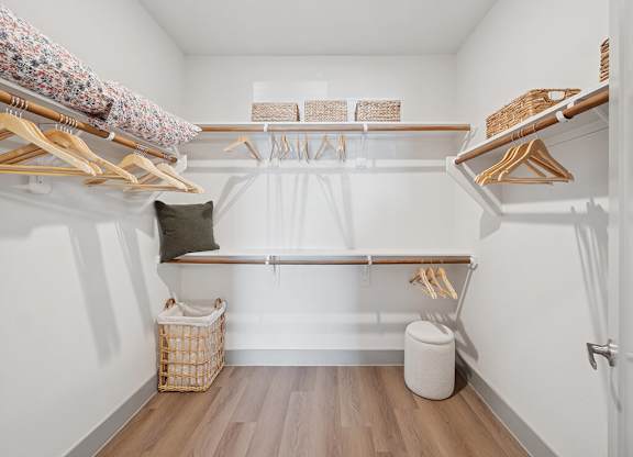 Large closet at Heights at 1520 Apartments in Houston TX