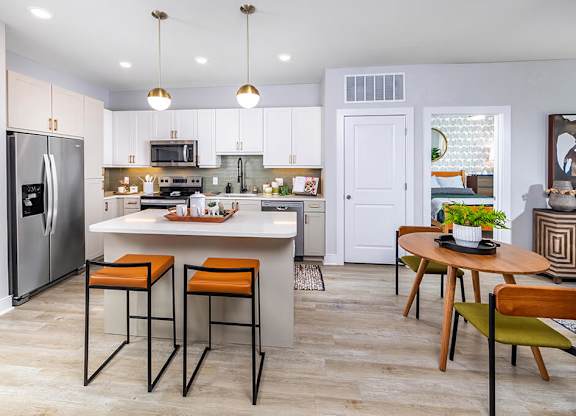 Kitchen in Kale design at Cala Apartments in Austin TX