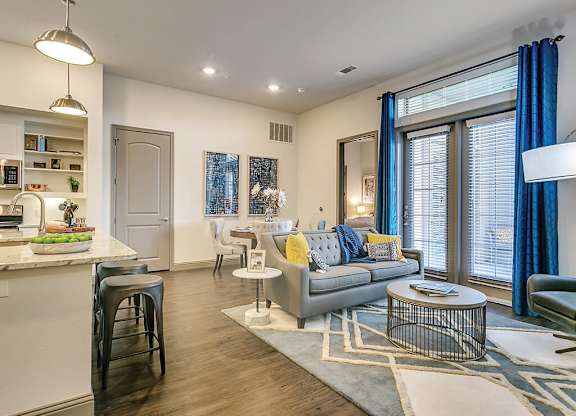 Model Living Area in The Huntington Apartments in Plano TX