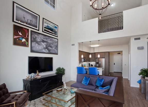 Model Loft Living Room and Stairs