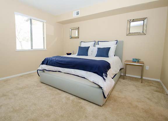 Loft bedroom at Sky Rock Apartments in Longmont CO