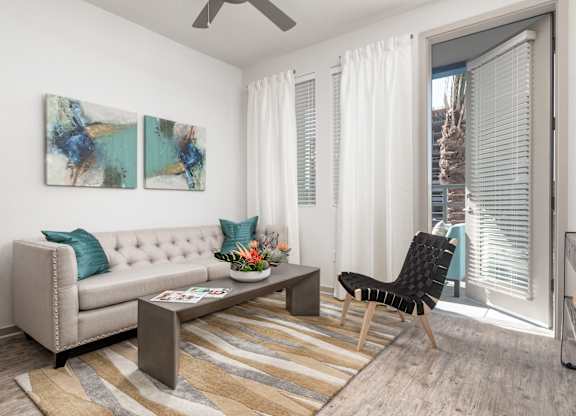 Living room at Norte Town Lake Apartments in Tempe Arizona
